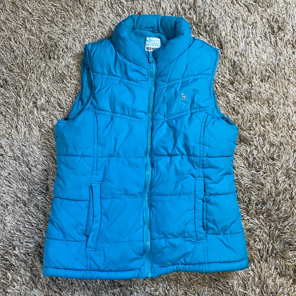 Old Navy Turquoise Puffer Vest
